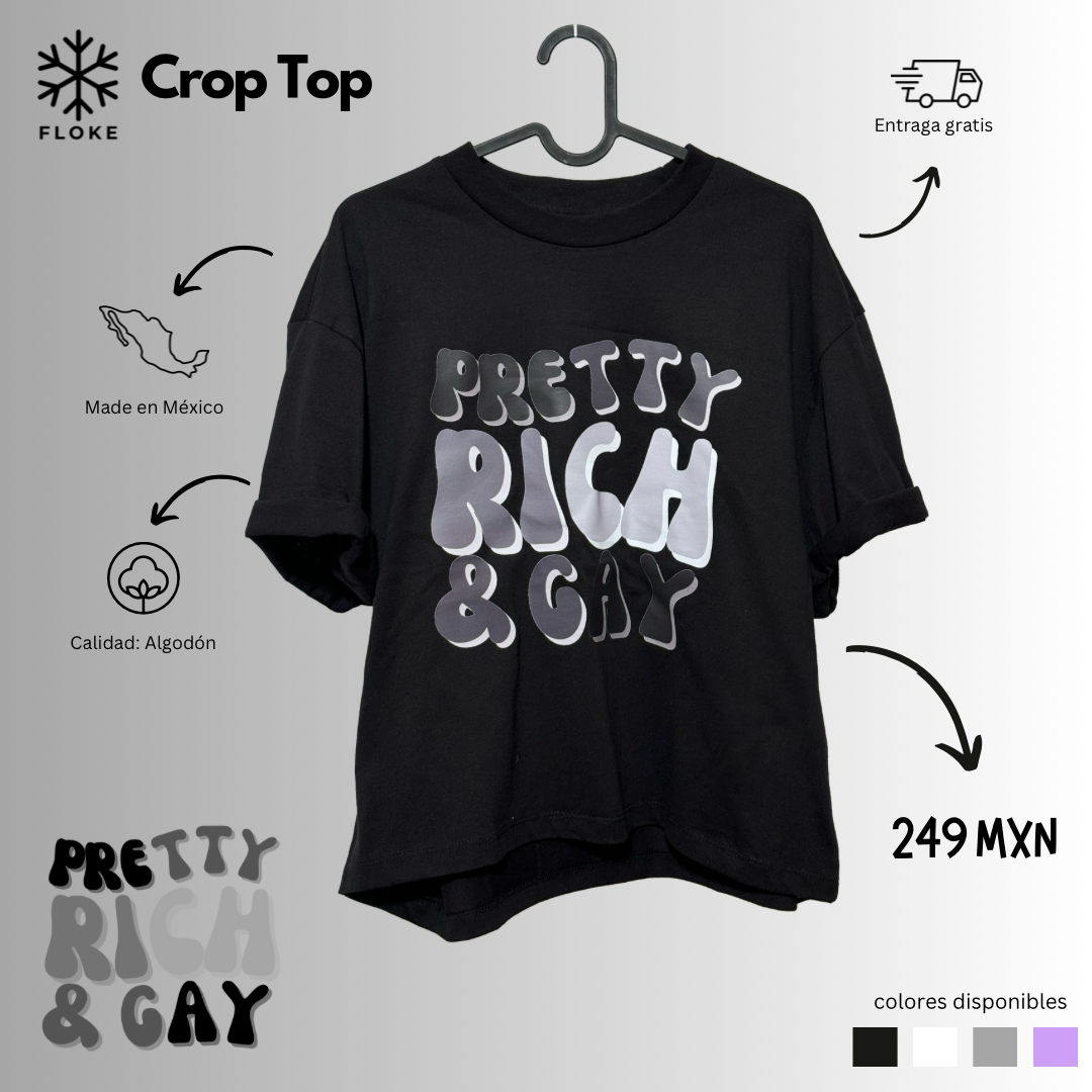 FLOKE Crop Top - PRETTY RICH GAY