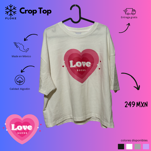 FLOKE Crop Top - LOVE sucks