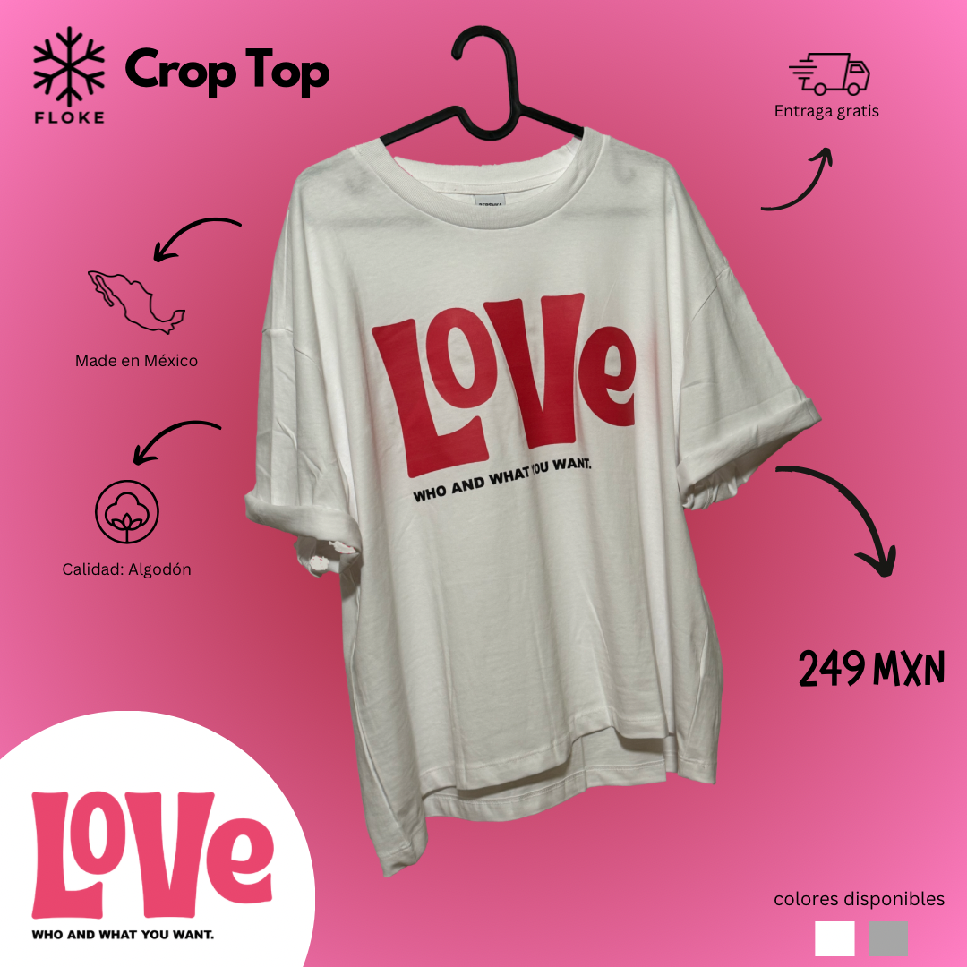 FLOKE Crop Top - LOVE